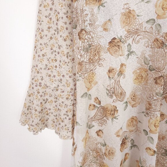 Vintage Sheer Floral Top Made in USA - Picture 2 of 8
